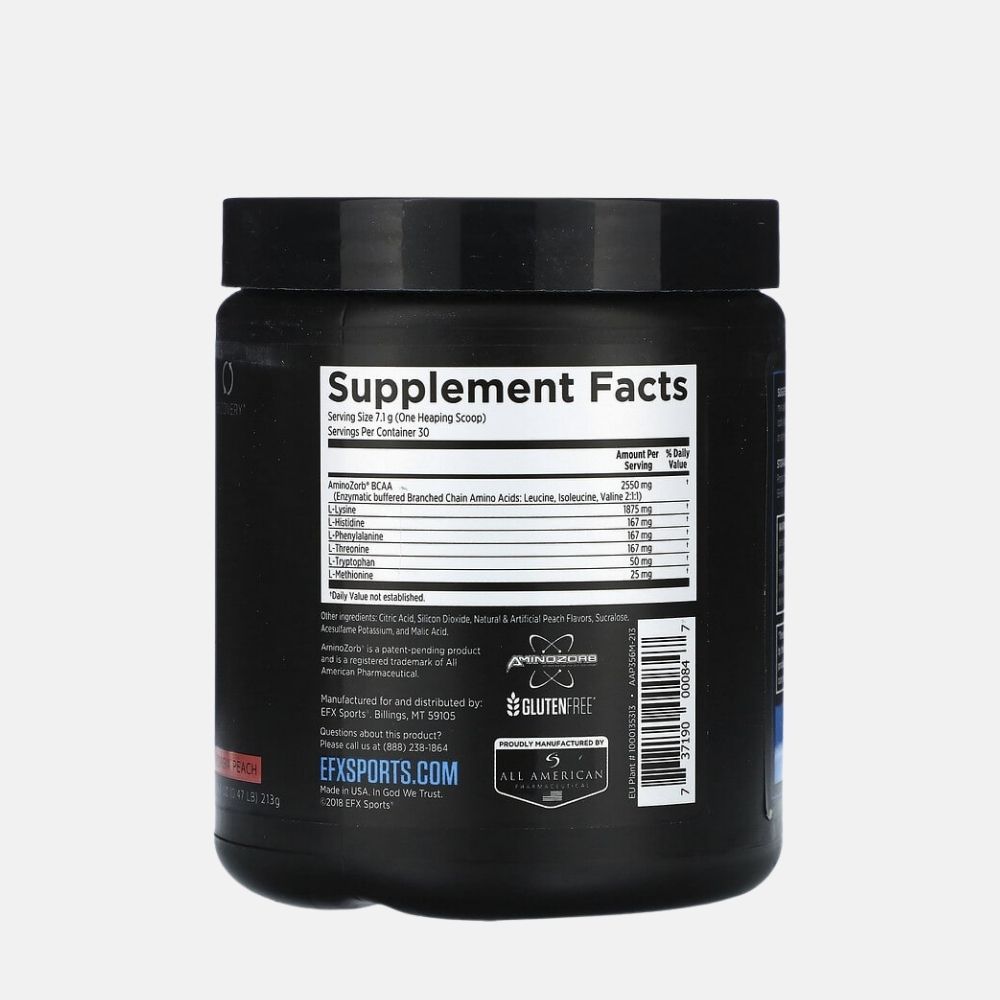 EFX Sports Essential Amino Acids - Georgia Peach Flavor (213 g) - Image 2