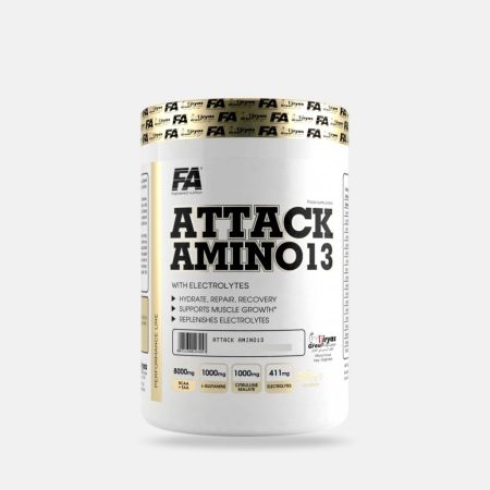 FA Nutrition Attack Amino 13 Powder Mango Lemon Flavor 450g