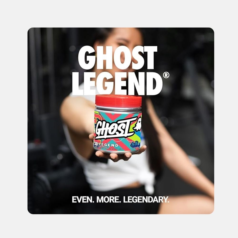 GHOST Legend Pre-Workout Powder - Blue Raspberry Flavor - Image 4
