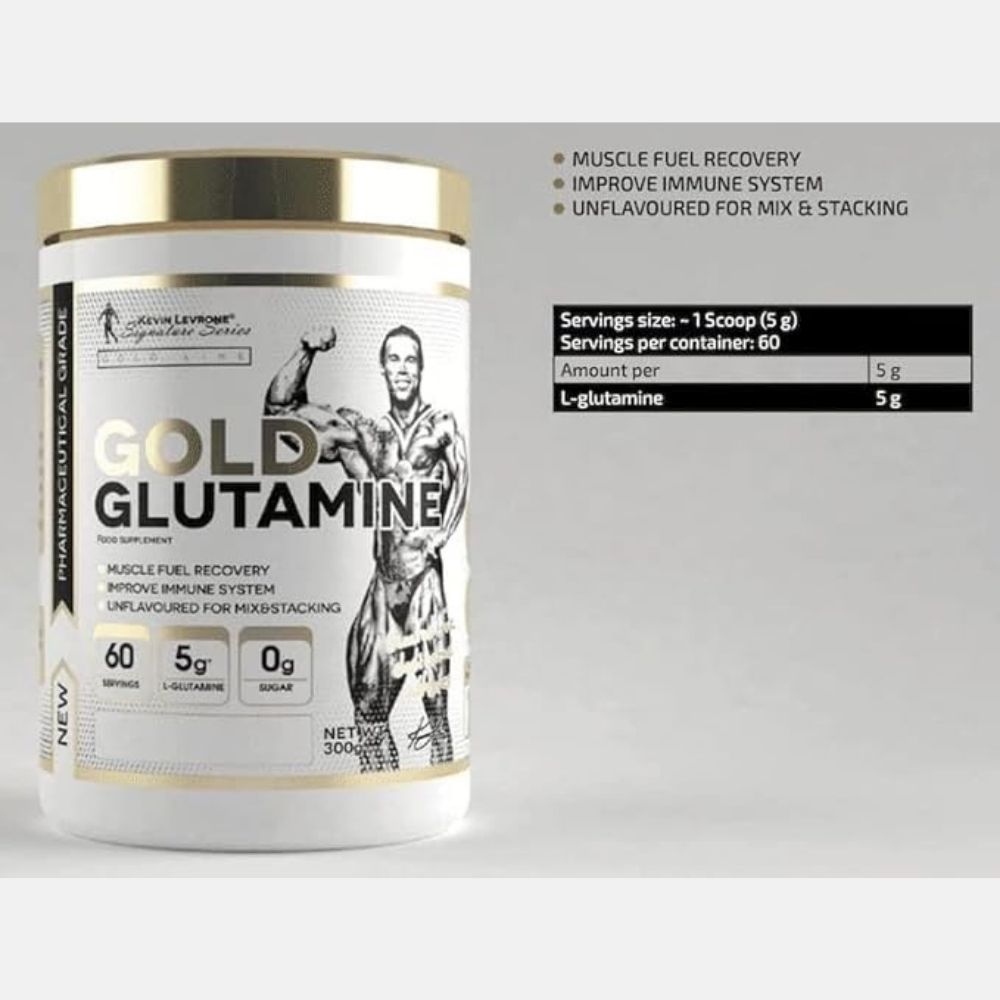 Kevin Levrone Gold L-Glutamine Powder 300g - Unflavored Supplement - Image 2