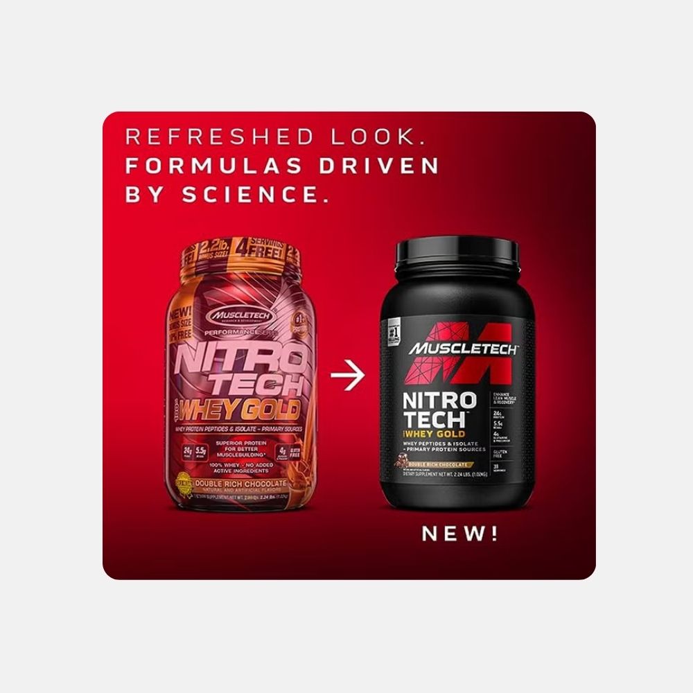 Muscletech Nitro-Tech Whey Gold Protein Powder - Strawberry Shortcake (2 lb) - Image 3
