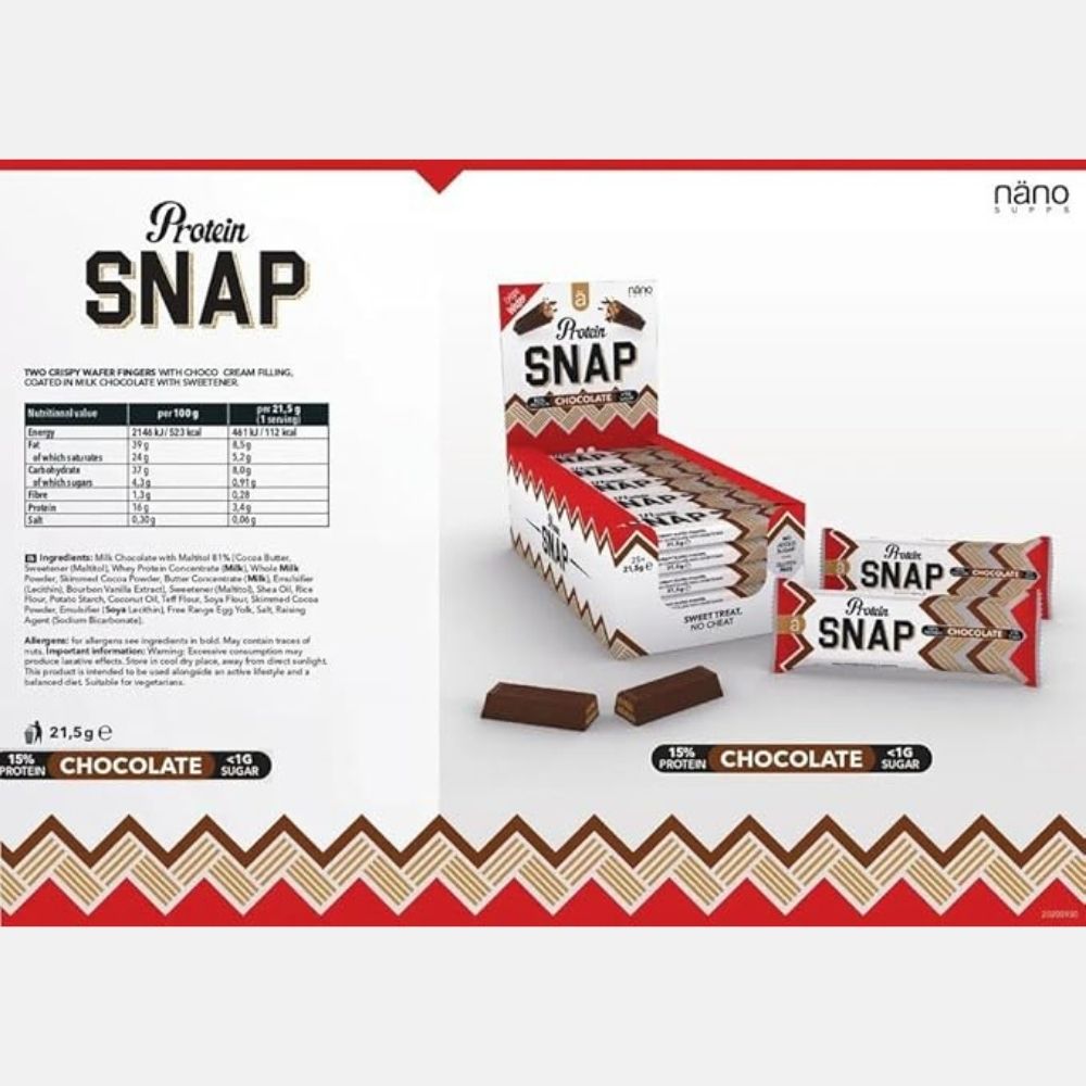 Nano Supps SNAP Chocolate Wafer Bar - Gluten-Free Snack - Image 2