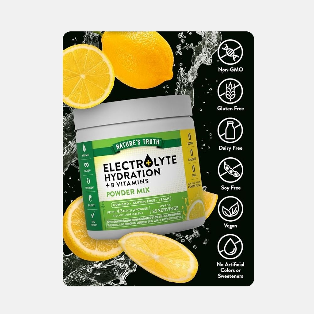 Lemon Electrolyte Powder Mix for Hydration (35 Servings) - Image 5