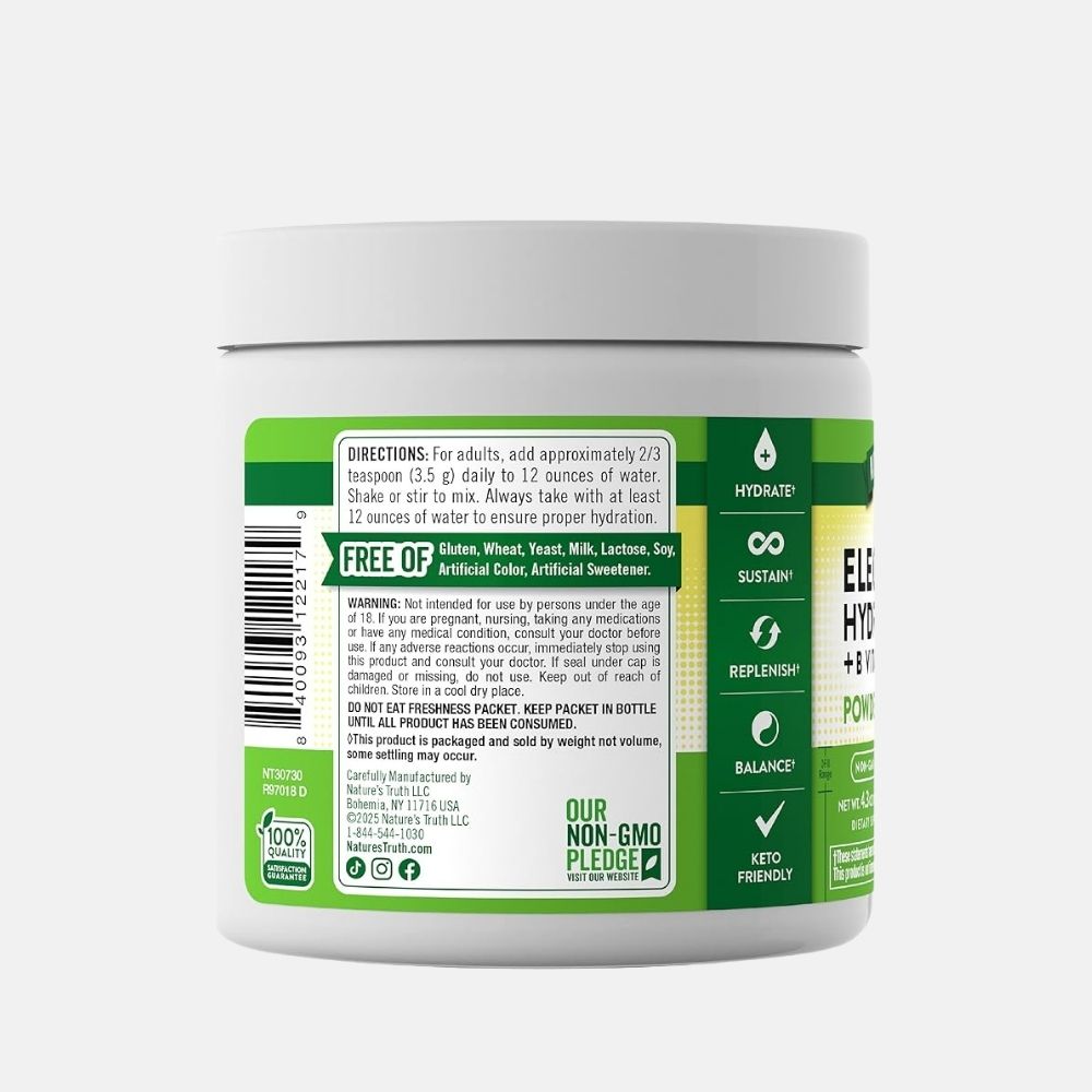 Lemon Electrolyte Powder Mix for Hydration (35 Servings) - Image 2