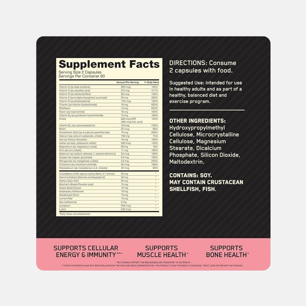 Optimum Nutrition Opti-Women Multivitamin Capsules (60 Count) - Image 5