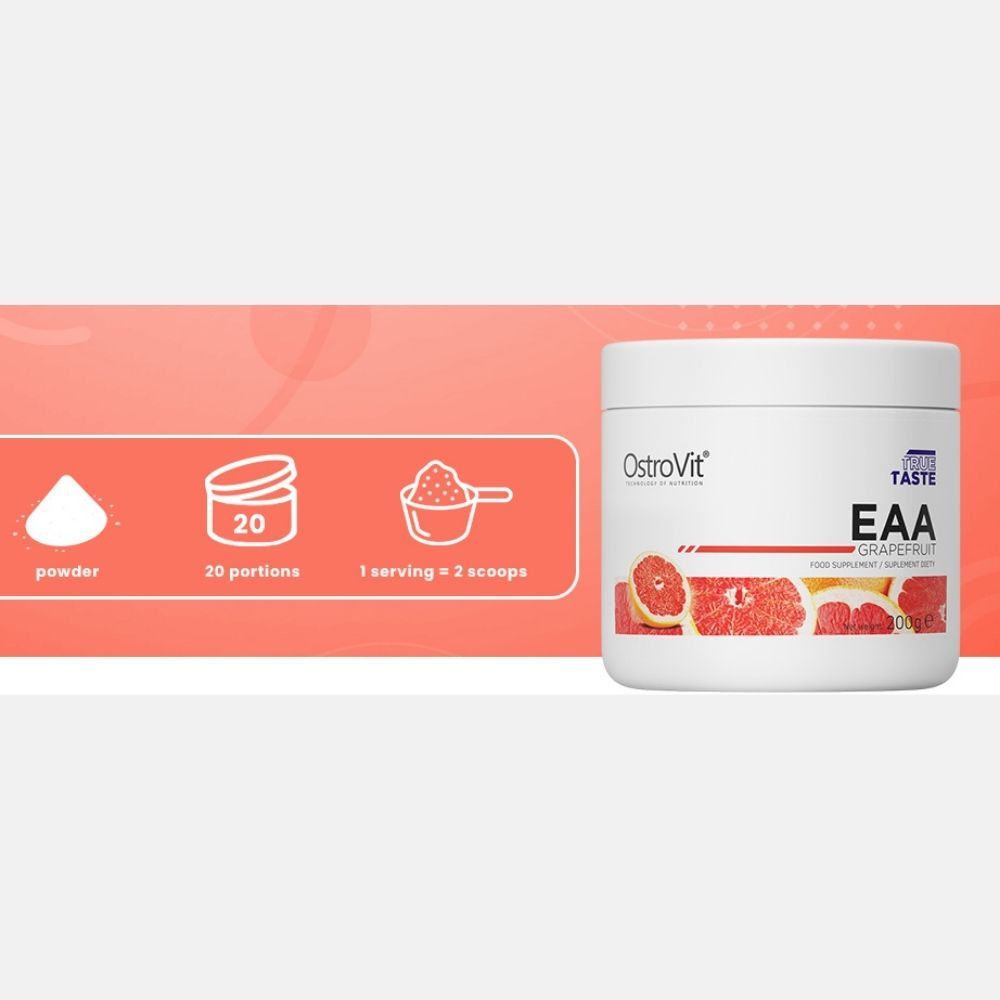 OstroVit Essential Amino Acids Grapefruit Powder - 200g - Image 3