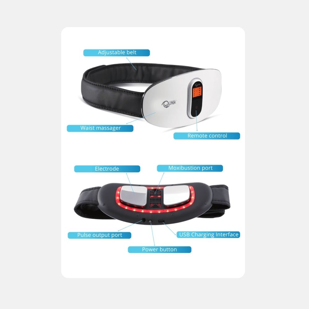 QUTEK MagiCure Intelligent Waist Massager with Heat and Pulse - Image 4