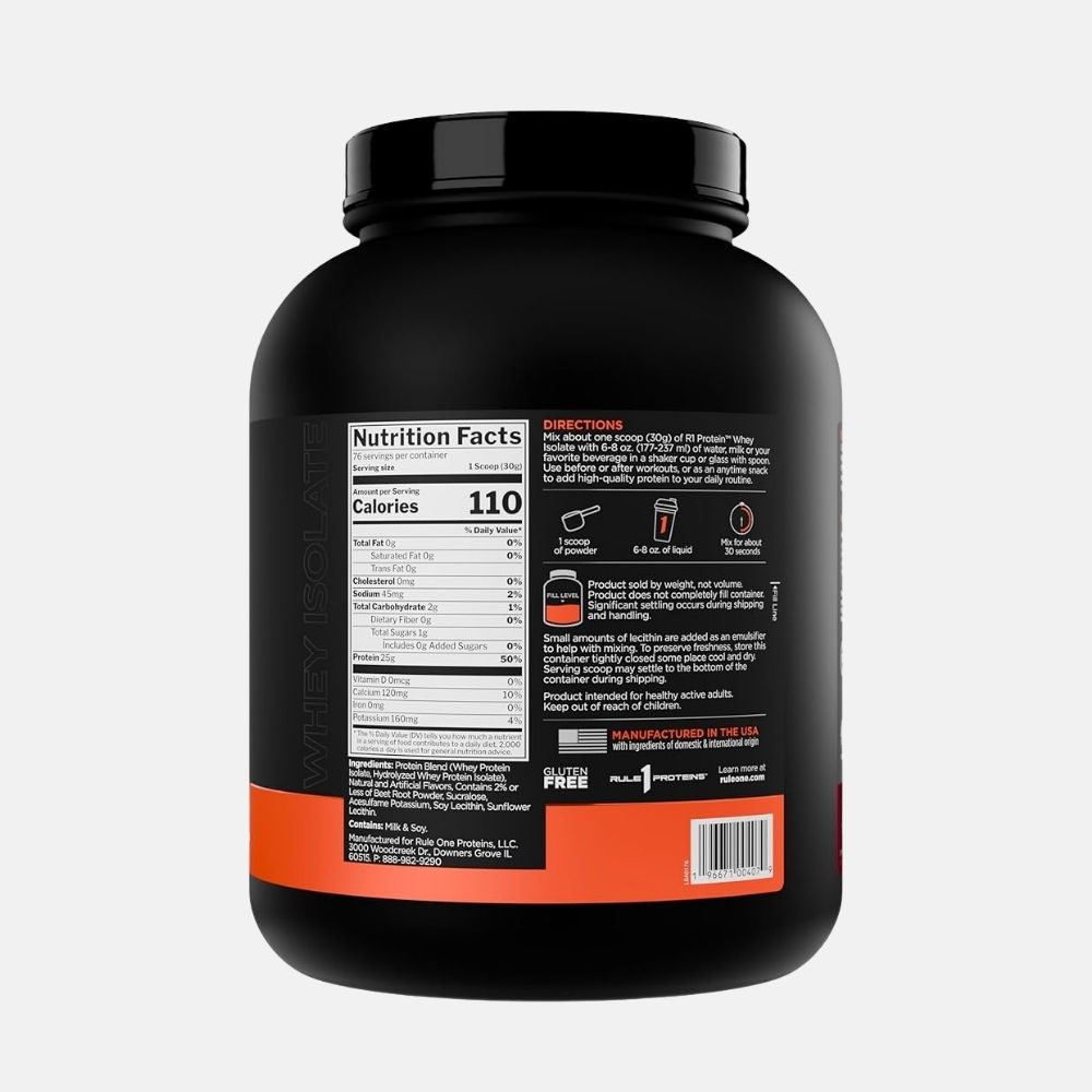 R1 Whey Isolate Protein Powder - 2.27 kg - Image 2