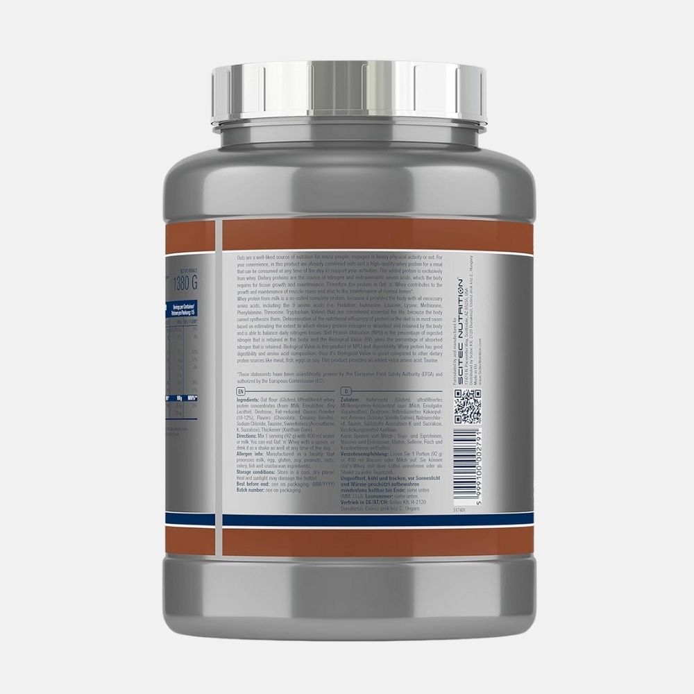 Scitec Nutrition Oat 'n Whey Protein Powder - 1.38kg - Image 2