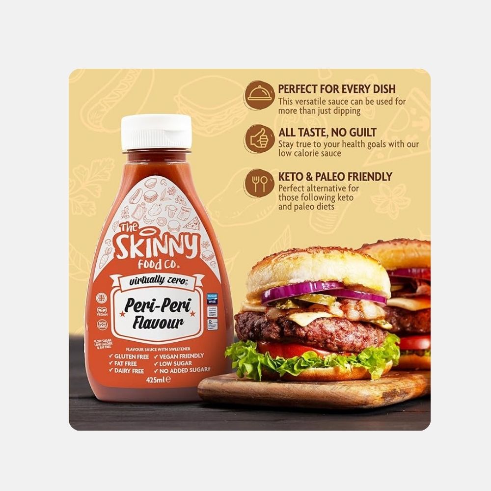 Skinny Food Co Zero Calorie Peri Peri Sauce 425ml - Image 2