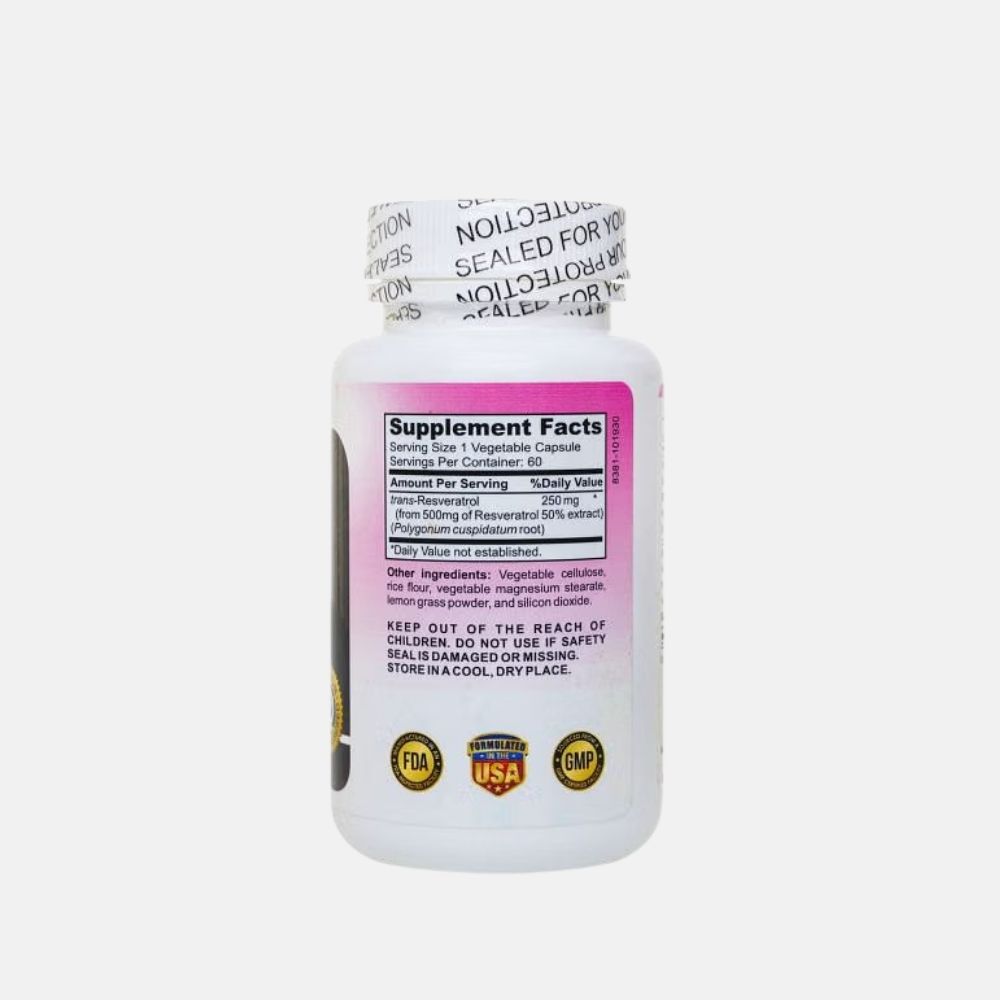 Trust Beauty Secret Resveratrol Capsules 250mg - Antioxidant Support - Image 2