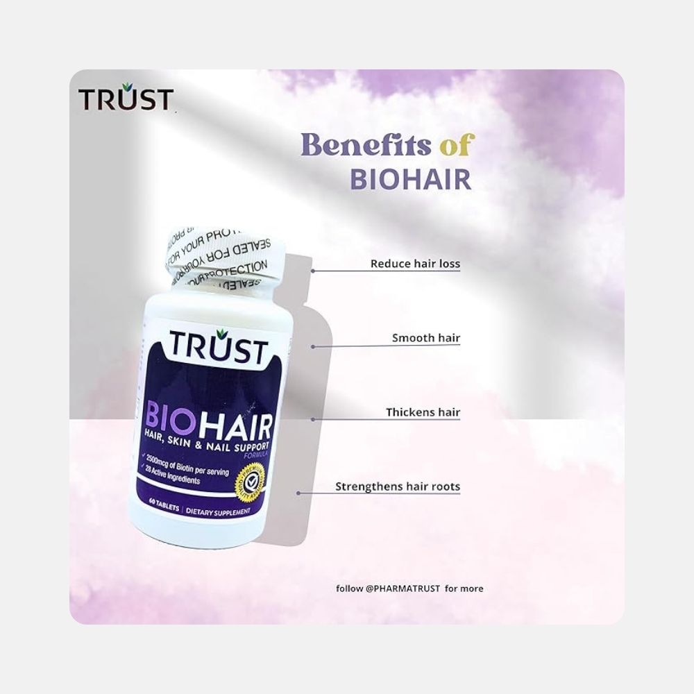 Trust Bio Hair Nutritional Tablets - 60 Count - Image 2