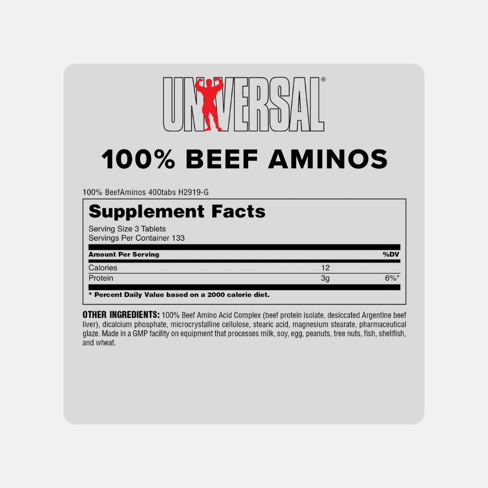 Universal Nutrition Beef Aminos Tablets - 400 Count - Image 2