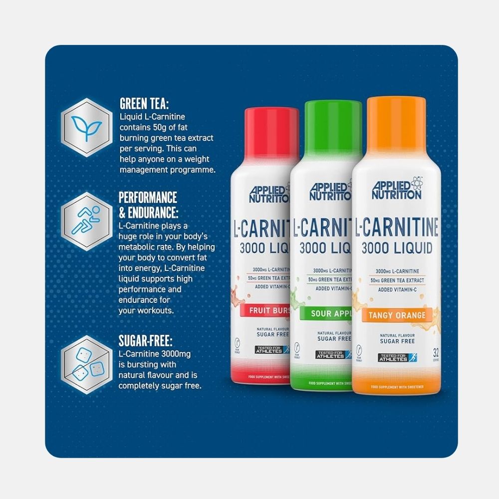 Applied Nutrition L-Carnitine 3000 Liquid Supplement - 32 Servings - Image 3