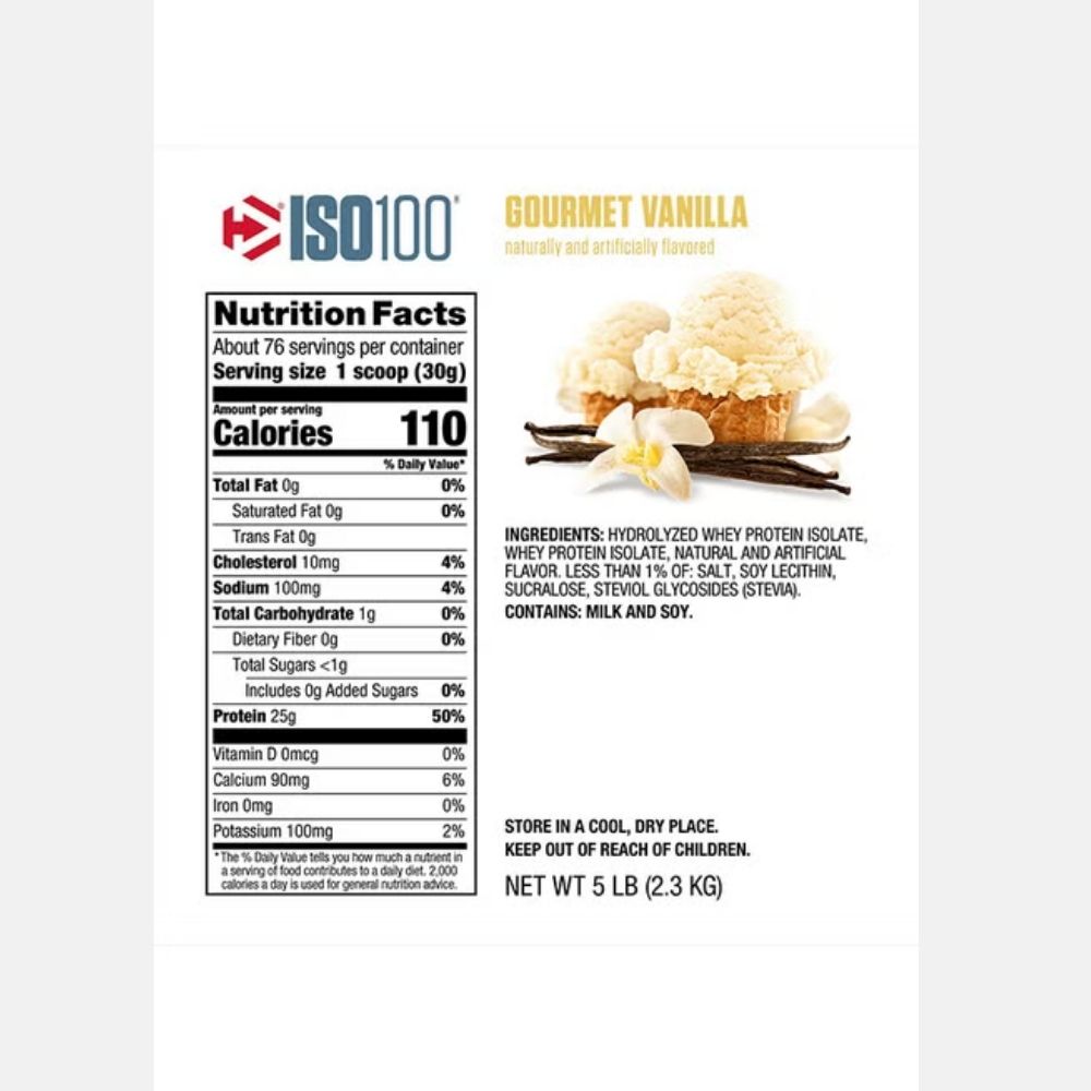 Dymatize ISO100 Hydrolyzed Whey Protein Isolate 5 lb - Image 3