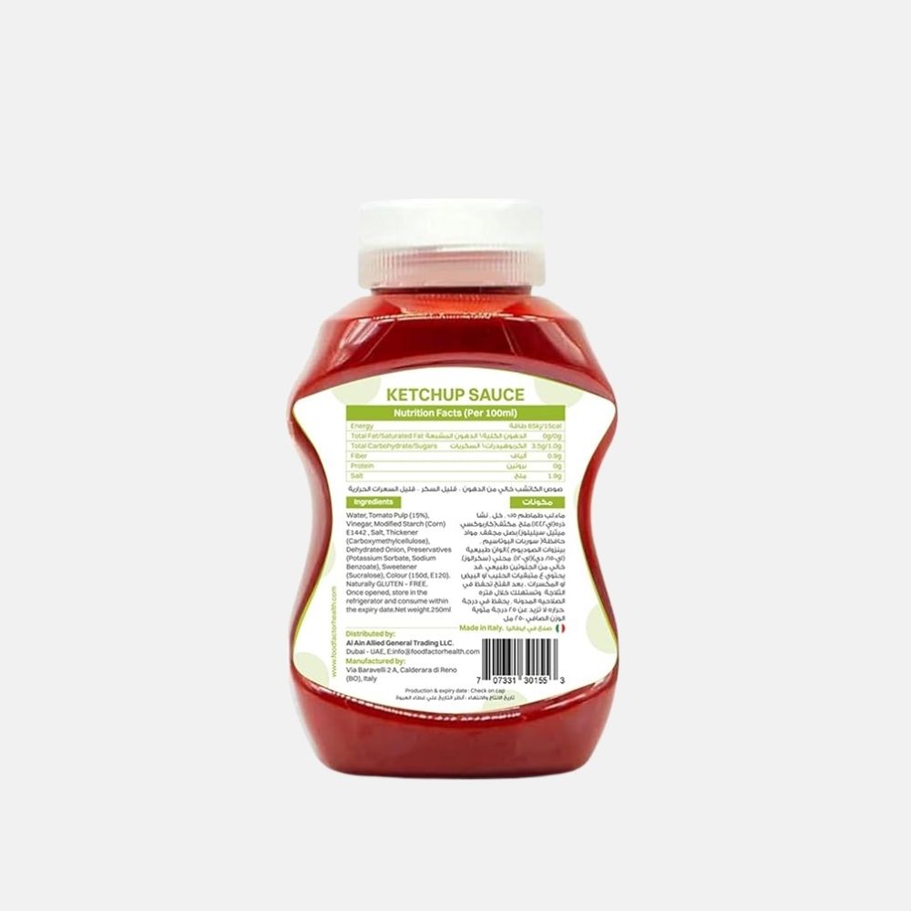 Food Factor Low-Calorie Ketchup Sauce 250g - Image 2