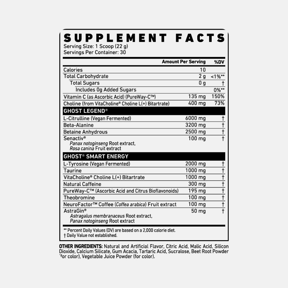 Ghost Legend Pre-Workout - Warheads® Sour Watermelon Flavor - 30 Servings - Image 2