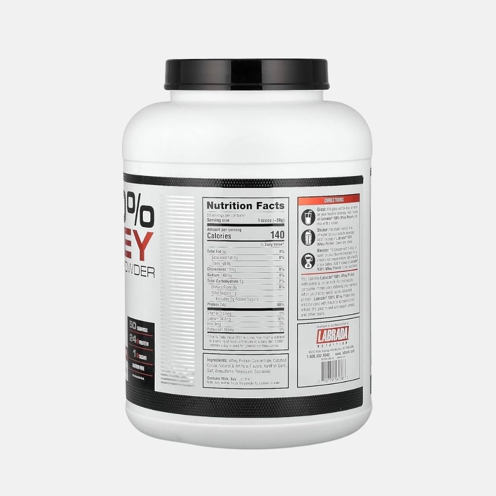 Labrada 100% Whey Protein Chocolate 1.875 kg - Image 2