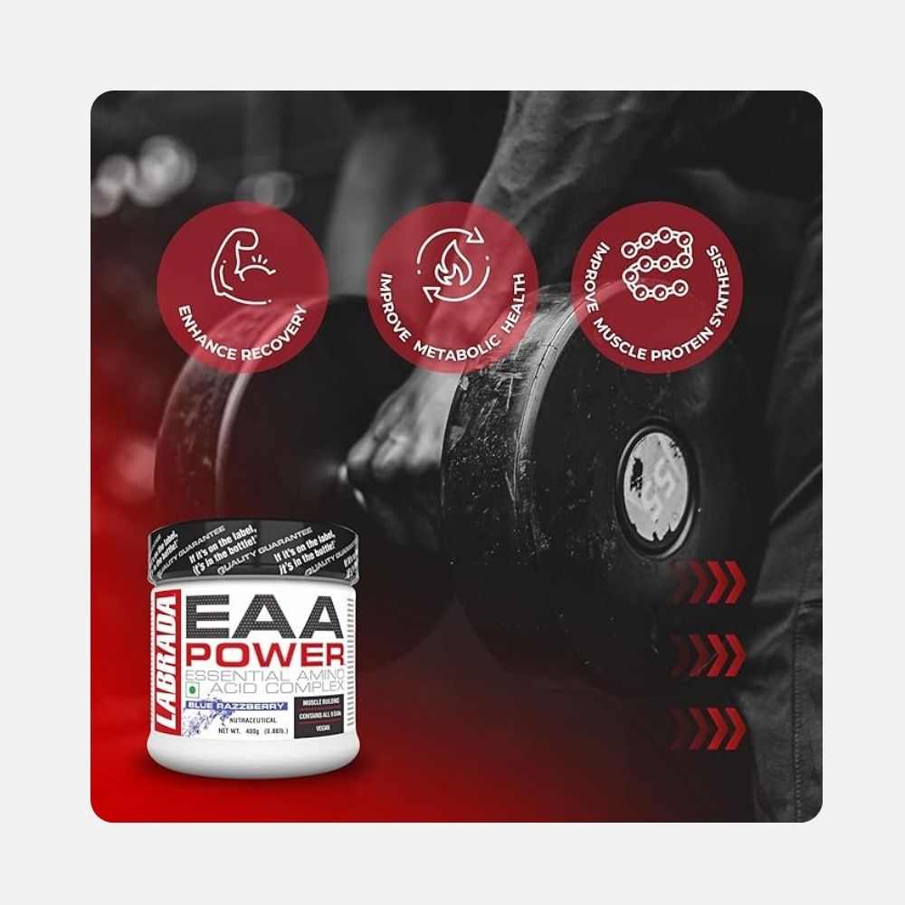 Labrada EAA Power Blue Razzberry 300g - Vegan Amino Acids - Image 4