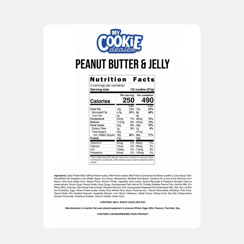 Peanut Butter & Jelly Protein Cookie - Soft-Baked Snack (113g) - Image 3