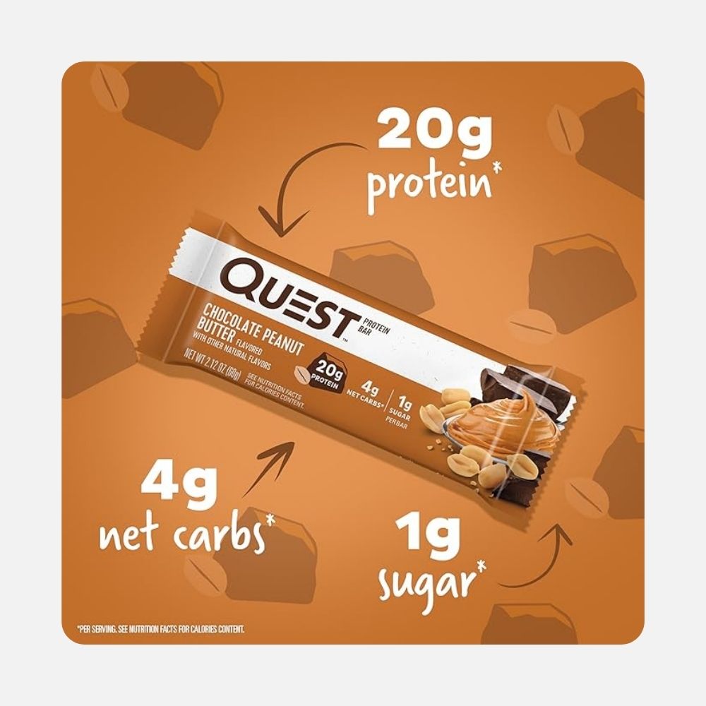 Quest Chocolate Peanut Butter Protein Bar - 60g - Image 2